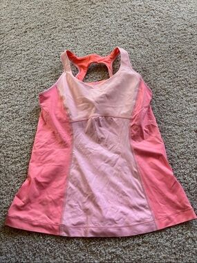 lululemon athletica Pink & Coral Racerback Tank